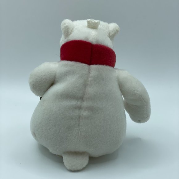 Coca Cola 3" Plush Stuffed Polar Bear Coke bottle in hand Scarf ornament - Picture 5 of 11
